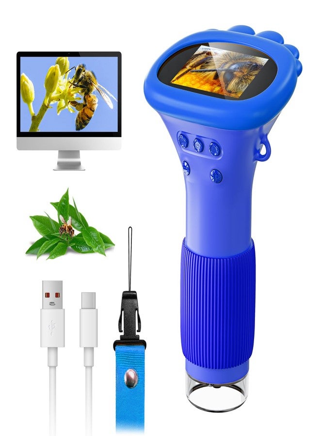 Skybasic Microscope for Kids, SKYBASIC 2" IPS Screen 1000X Handheld Digital Microscopes HD Pocket Portable Mini USB Microscope Camera, PC Compatible, Science Edu Fun Birthday Gifts Toys for Children Students - Image 1